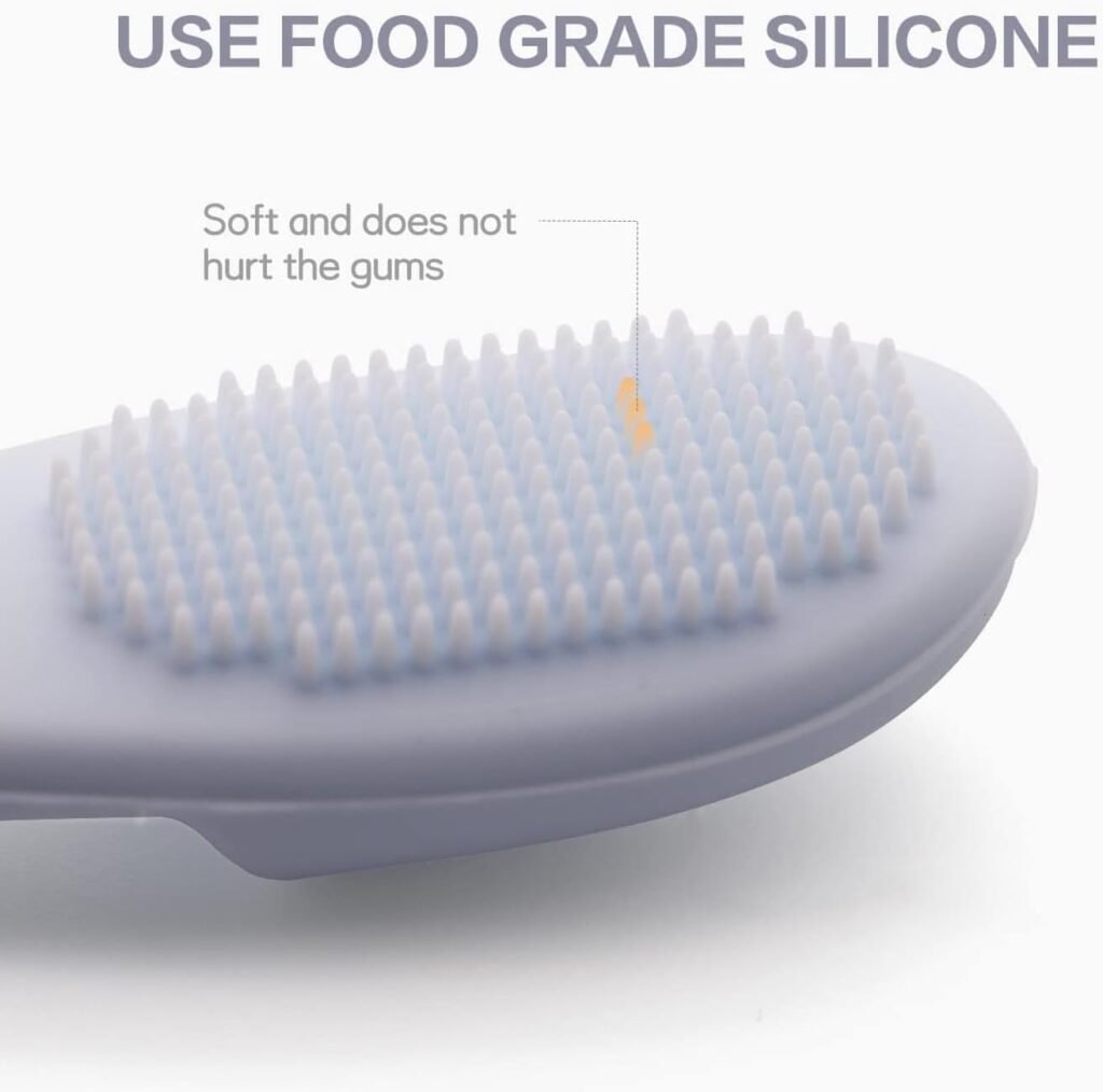 Finger Toothbrush with Handle for Dogs and Cats – Super Soft Silicone, Finger Insert Style (3-Count)