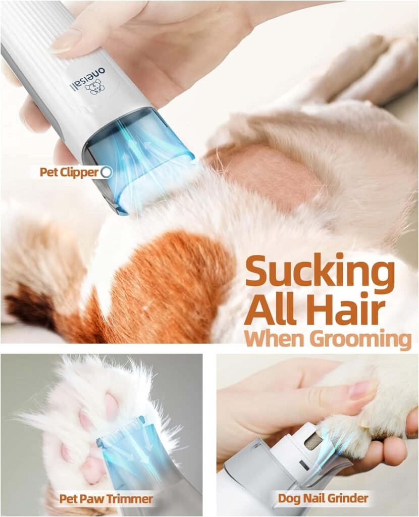 oneisall Dog Hair Vacuum Dog Grooming Kit, Pet Grooming Vacuum with Pet Clipper Nail Grinder, 1.5L Dust Cup Dog Brush Vacuum with 7 Pet Grooming Tools for Shedding Pet Hair, Home Cleaning oneisall Dog Hair Vacuum Dog Grooming Kit, Pet Grooming Vacuum with Pet Clipper Nail Grinder, 1.5L Dust Cup Dog Brush Vacuum with 7 Pet Grooming Tools for Shedding Pet Hair, Home Cleaning