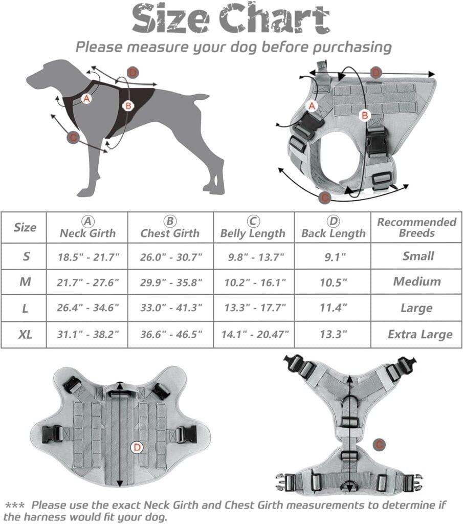 rabbitgoo Tactical Dog Harness for Large Dogs, Heavy Duty Dog Harness with Handle, No-Pull Service Dog Vest Large Breed, Adjustable Military Dog Vest Harness for Training Hunting Walking, Red, M rabbitgoo Tactical Dog Harness for Large Dogs, Heavy Duty Dog Harness with Handle, No-Pull Service Dog Vest Large Breed, Adjustable Military Dog Vest Harness for Training Hunting Walking, Red, M
