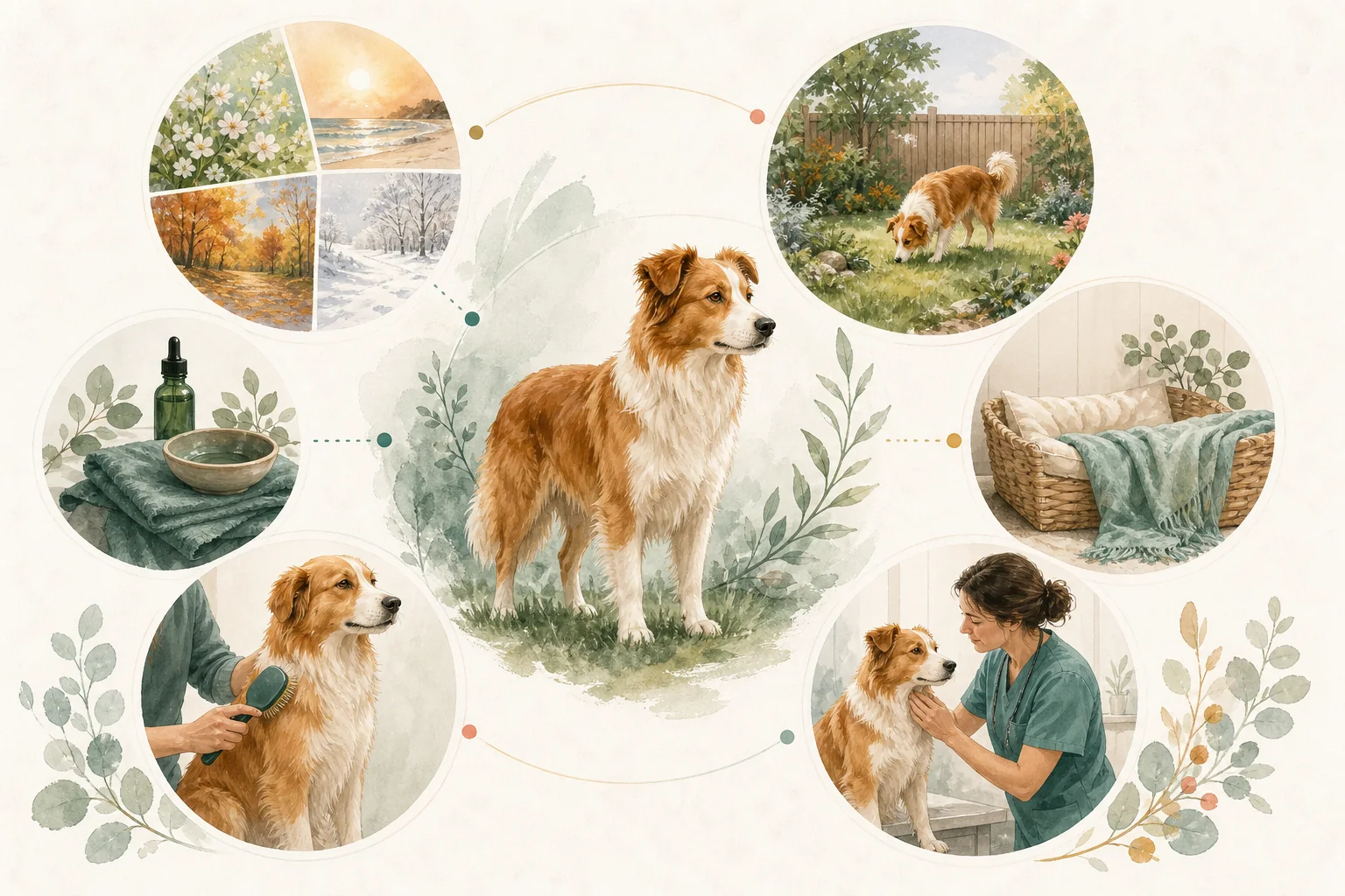Illustrated owner guide for environmental parasite risk and skin or coat changes