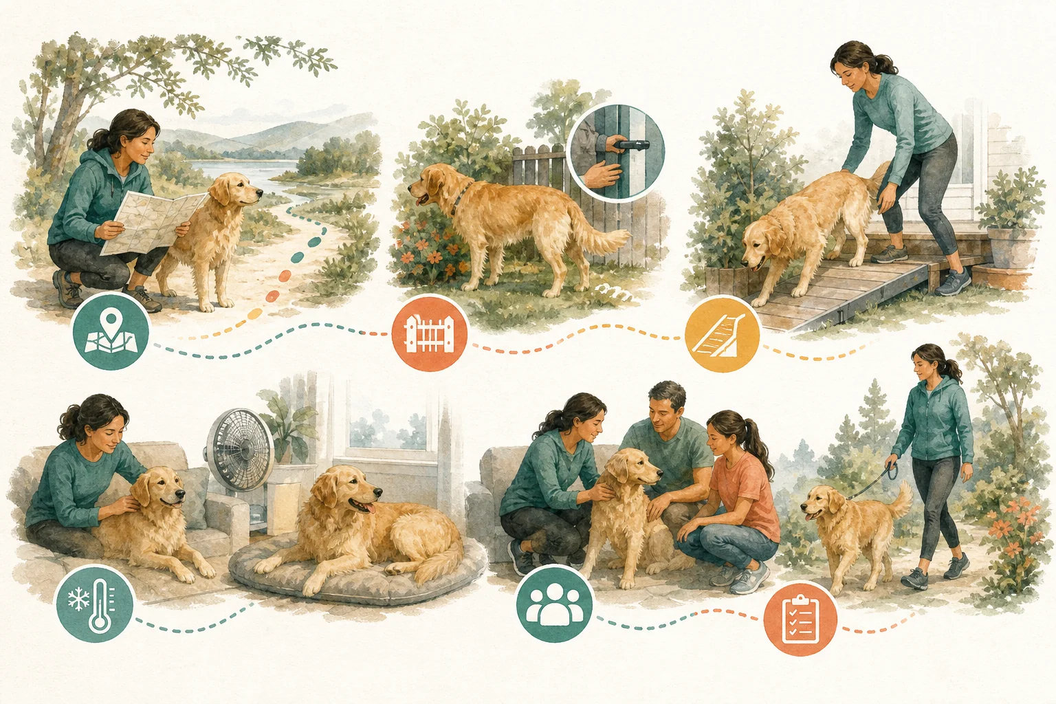 Illustrated owner guide for parasite awareness and skin & coat checks for adult dogs