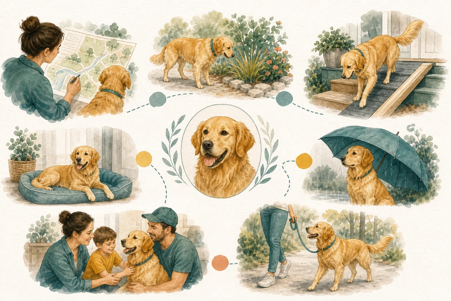 Illustrated owner guide for weekly visual parasite-risk check checklist for dogs