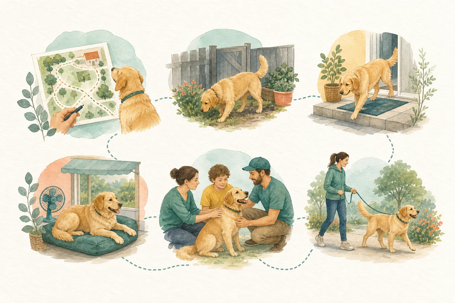 Illustrated owner guide for visual inspection routine for external parasites on dogs