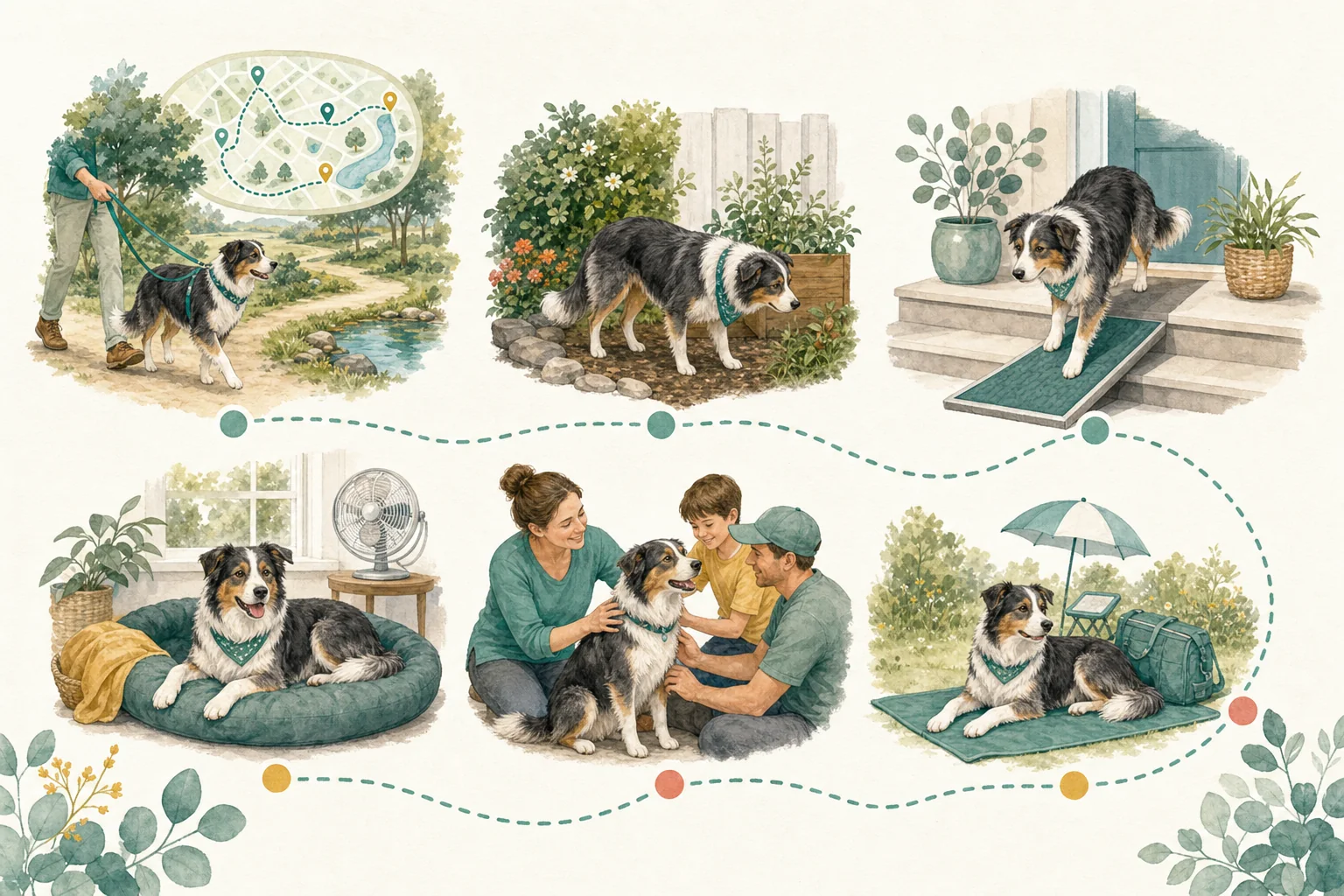 Illustrated owner guide for life-stage parasite prevention planner for dogs