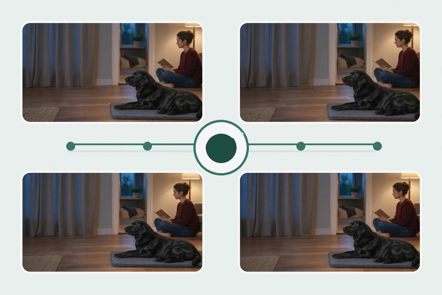 Illustrated owner guide for structured at-home anxiety and stress log for large-breed, small-breed, and active dogs by age