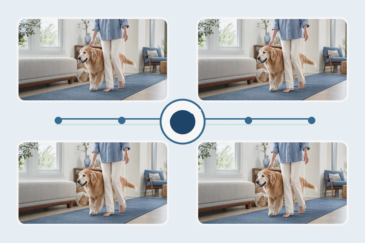 Illustrated owner guide for weekly joint and mobility tracking framework for large-breed, small-breed, and active dogs