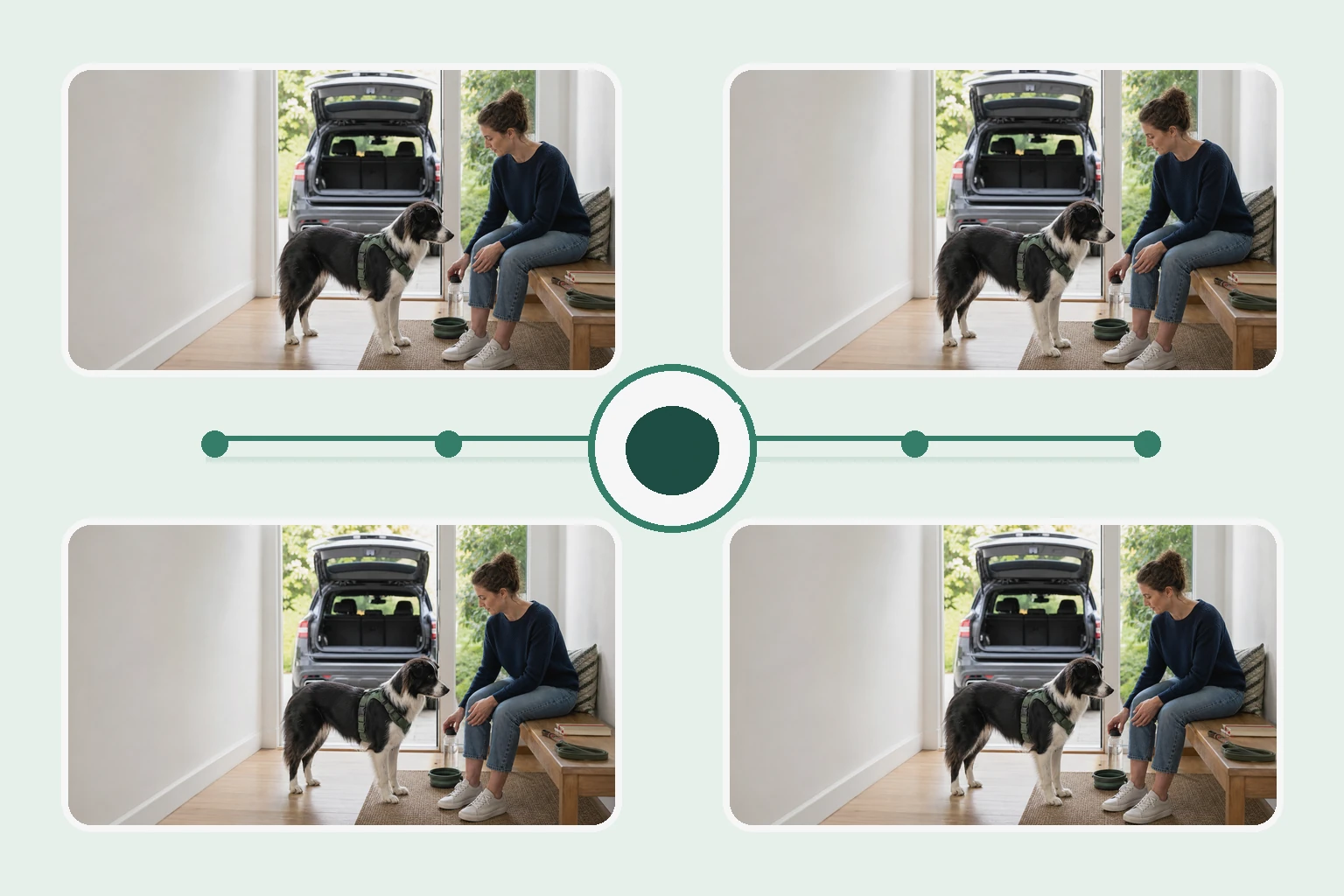 Illustrated owner guide for year-round, cross-pillar preventive care plan for one adult dog