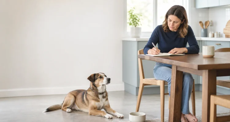 Healthy Paws Essentials scene illustrating seasonal event wellness checklist for adult dogs