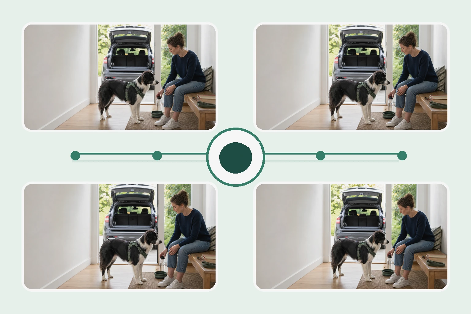 Illustrated owner guide for seasonal event worksheet for integrating gut, joint, calming, and dental routines for dogs