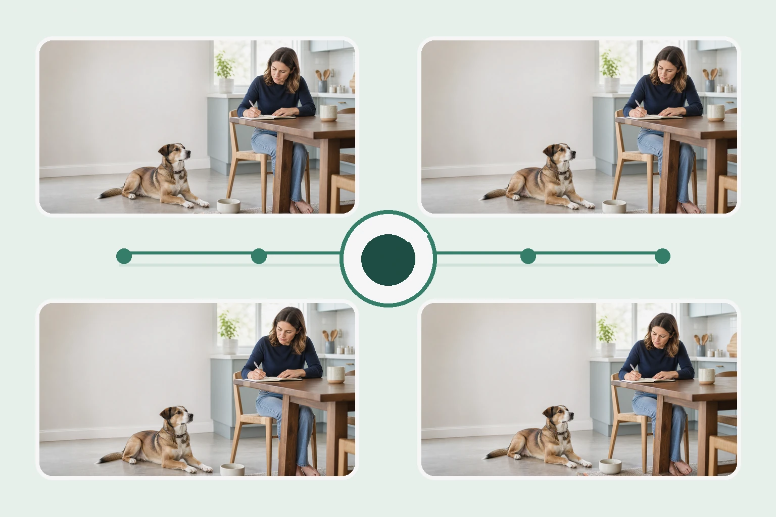 Illustrated owner guide for year-round life-stage wellness and safety planner for dogs by season