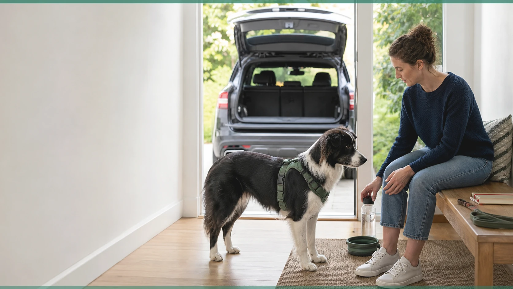Healthy Paws Essentials scene illustrating tracking gut health changes during seasonal diet or treat changes for adult dogs