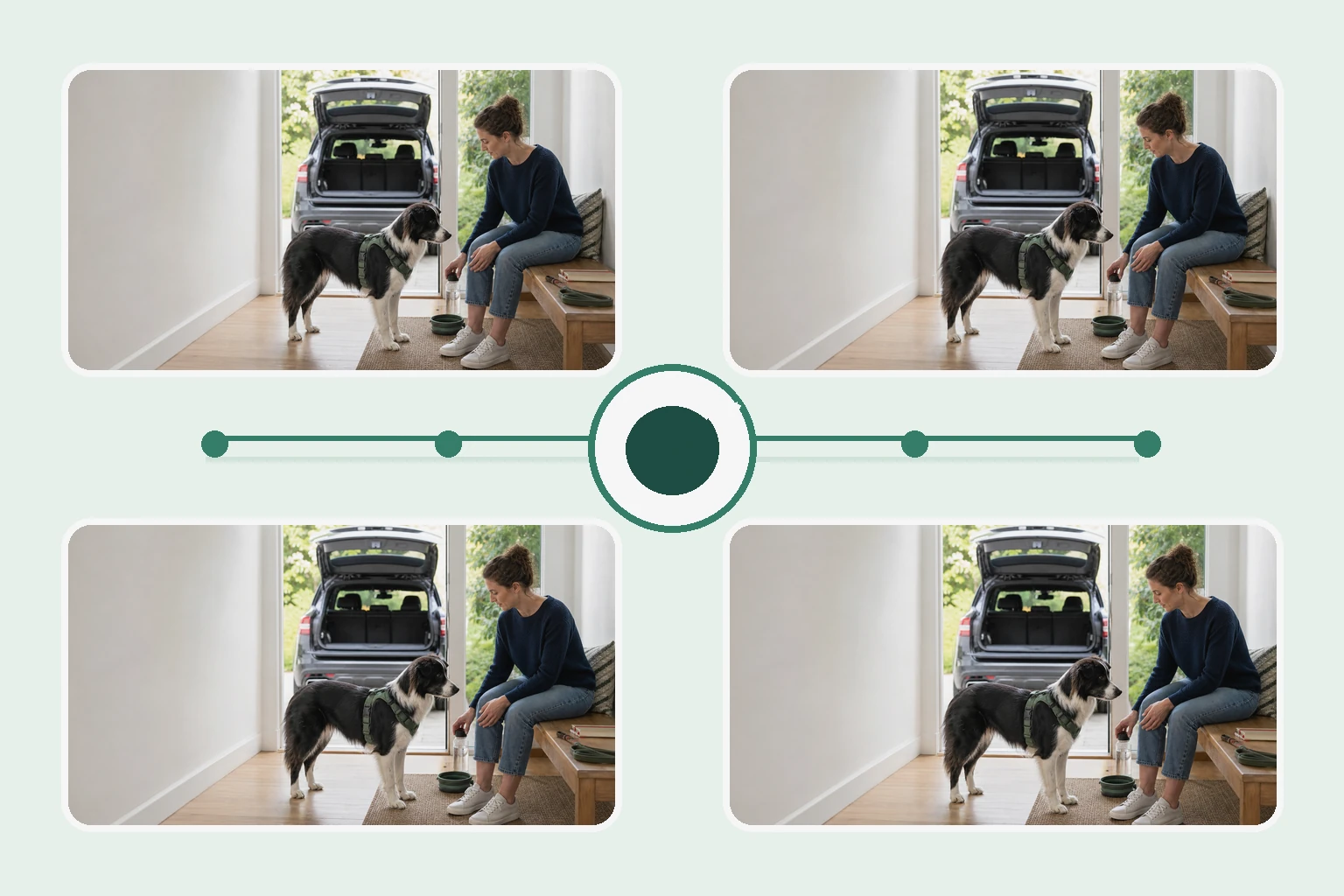 Illustrated owner guide for season-rotating room-by-room home safety audit for dogs with toxin, mobility, and parasite-risk tags