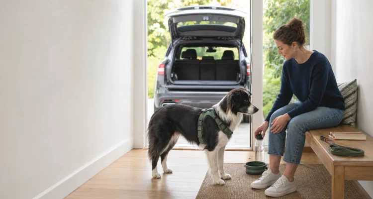 Healthy Paws Essentials scene illustrating prioritizing home care for dogs with multiple chronic conditions