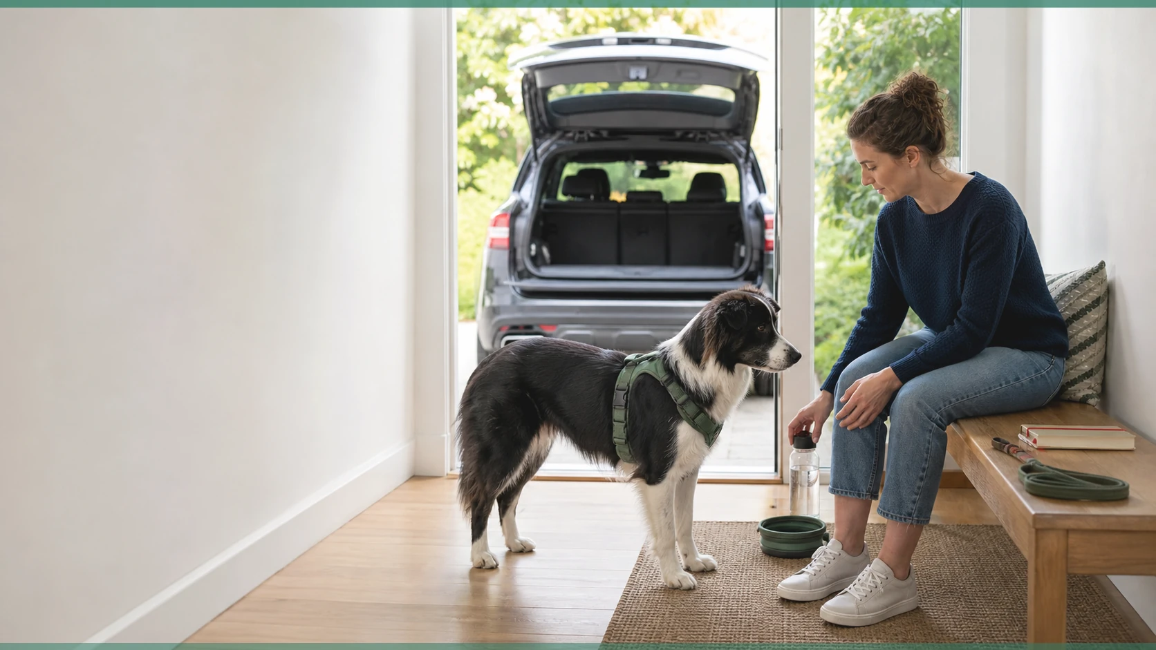 Healthy Paws Essentials scene illustrating prioritizing home care for dogs with multiple chronic conditions