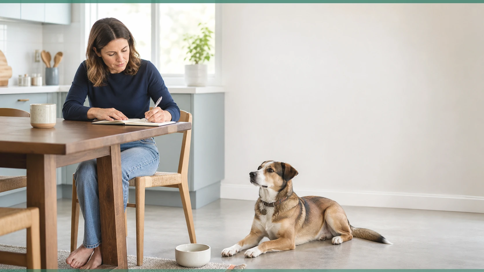 Healthy Paws Essentials scene illustrating deciding safe social contact for dogs with special health or behavior needs