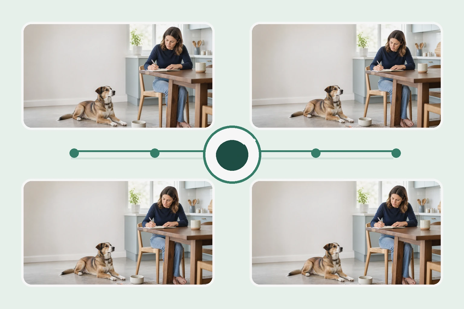 Illustrated owner guide for weekly gut-health and stool tracking journal for adult dogs at home