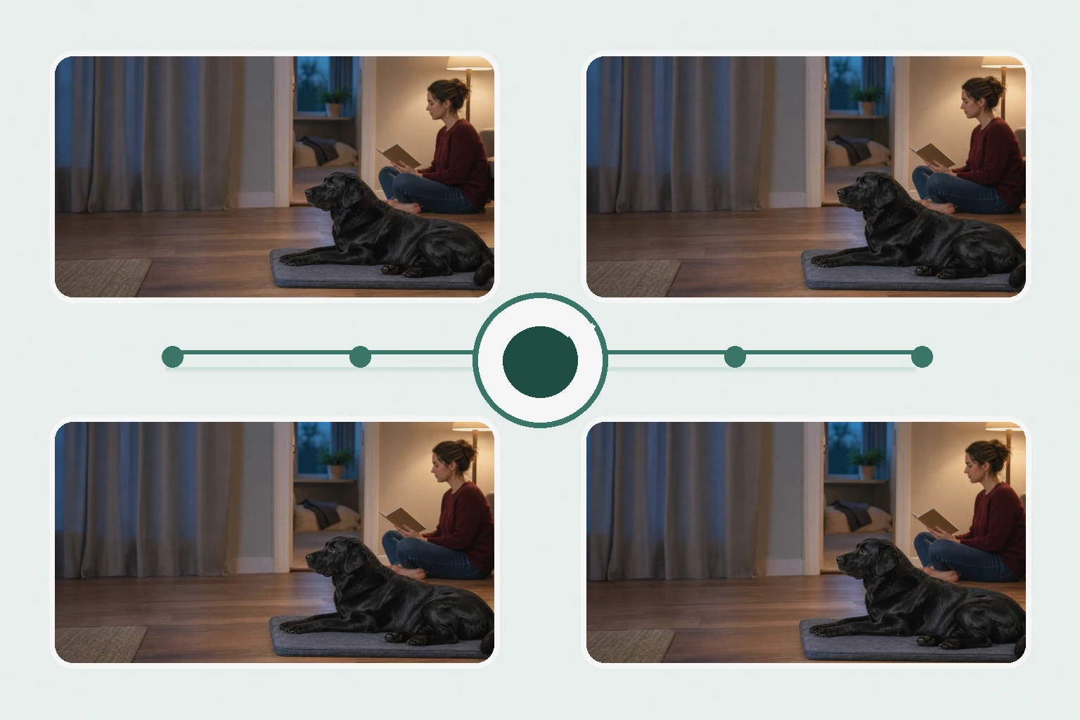 Illustrated owner guide for environmental management strategies to reduce dog anxiety triggers at home