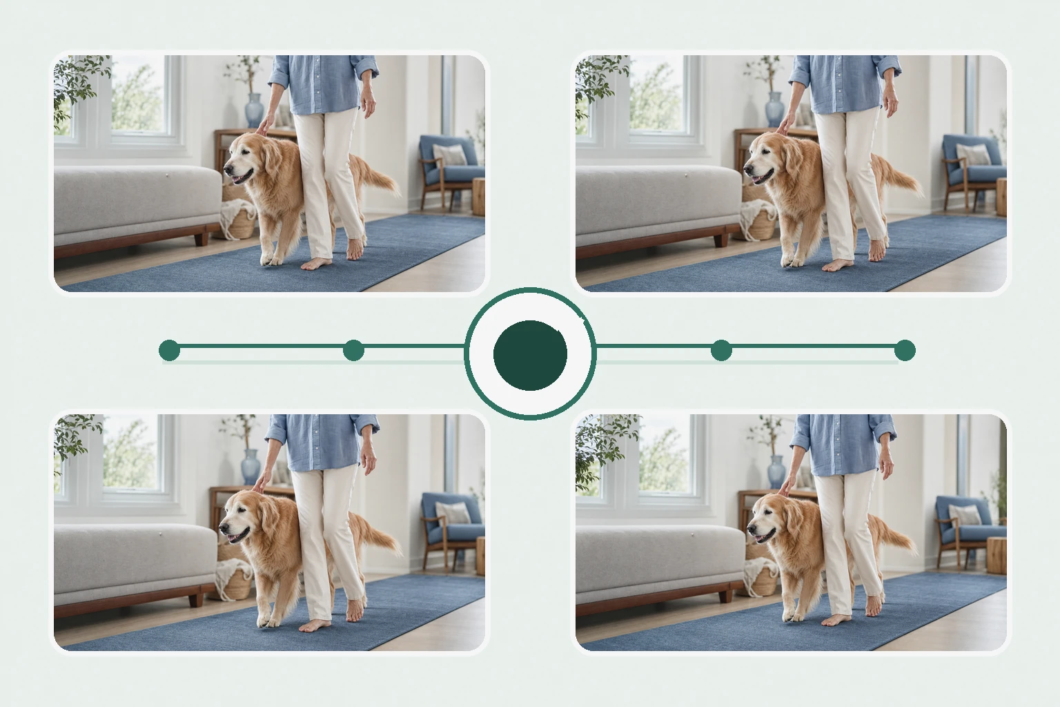 Illustrated owner guide for weekly life-stage tracking sheet for senior dogs integrating weight, mobility, and stress