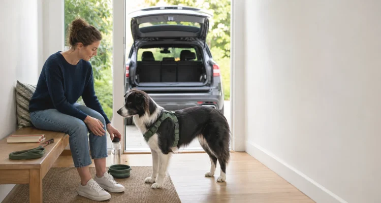 Healthy Paws Essentials scene illustrating life-stage-primed home tracking framework for dog wellness and preventive care