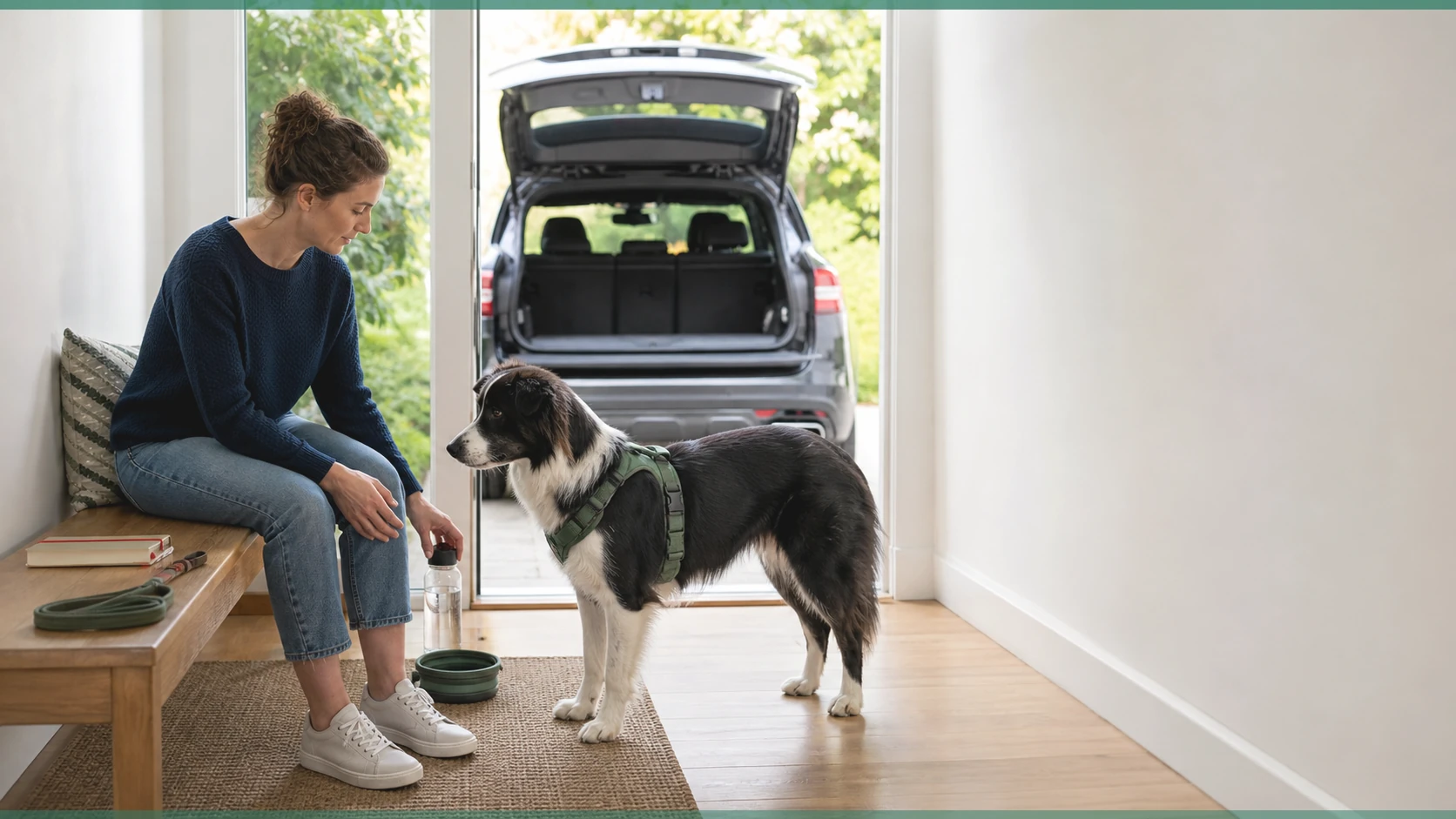 Healthy Paws Essentials scene illustrating life-stage-primed home tracking framework for dog wellness and preventive care