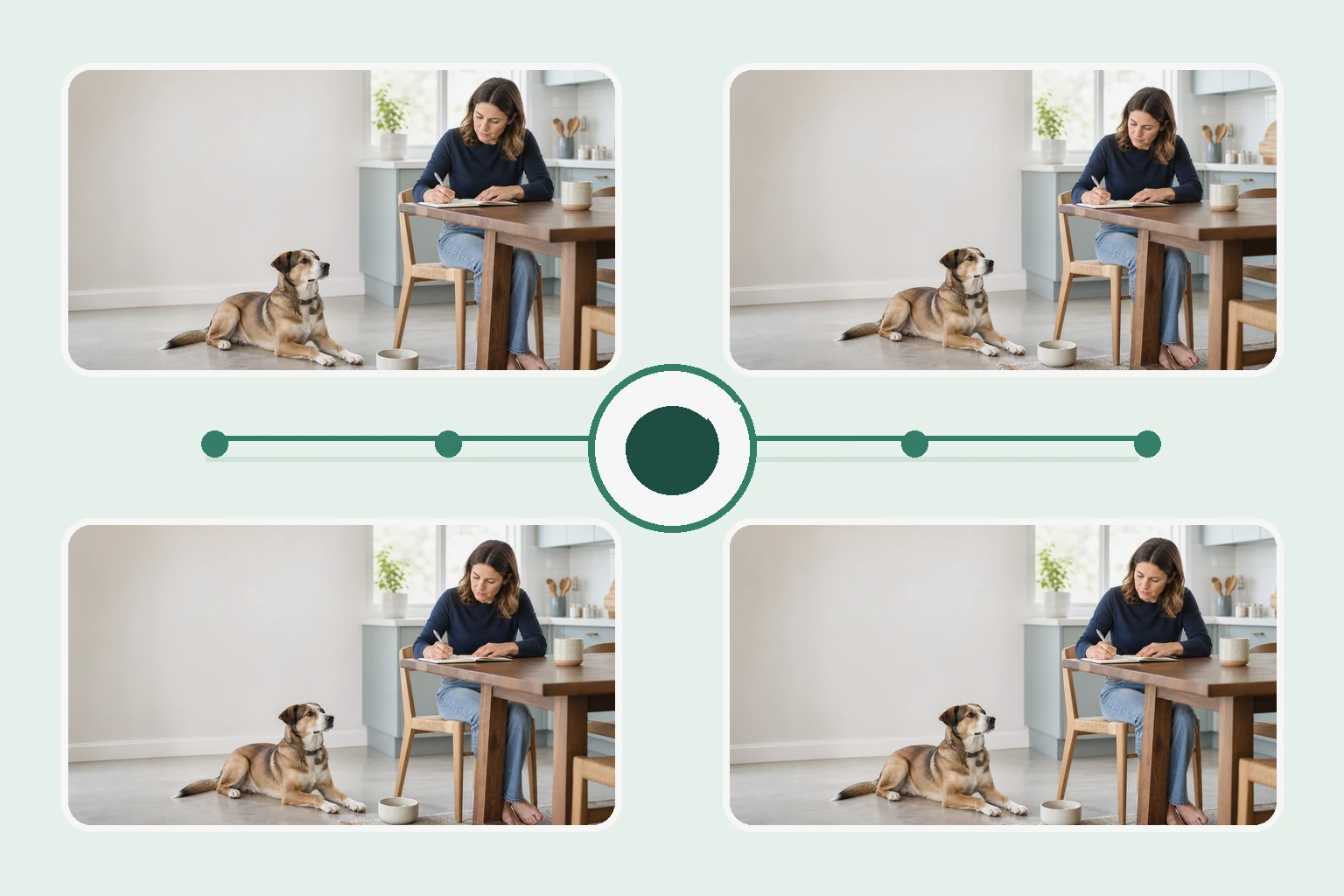 Illustrated owner guide for turning at-home wellness observations into concise, vet-ready notes for dogs