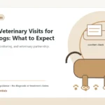 Custom Healthy Paws Essentials illustration for Regular Veterinary Visits for Senior Dogs: What to Expect, showing a dog and a vet-first care planning concept.