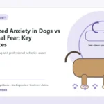 Custom Healthy Paws Essentials illustration for Generalized Anxiety in Dogs vs Situational Fear: Key Differences, showing a dog and a vet-first care planning concept.