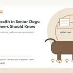 Custom Healthy Paws Essentials illustration for Kidney Health in Senior Dogs: What Owners Should Know, showing a dog and a vet-first care planning concept.
