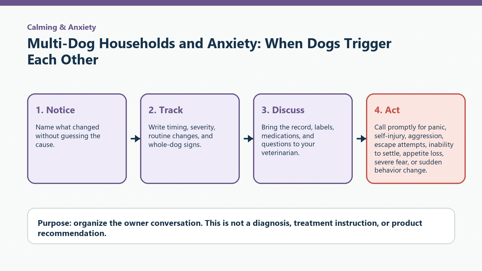 Decision pathway for Multi-Dog Households and Anxiety: When Dogs Trigger Each Other.