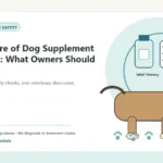 Custom Healthy Paws Essentials illustration for The Future of Dog Supplement Research: What Owners Should Watch, showing a dog and a vet-first care planning concept.